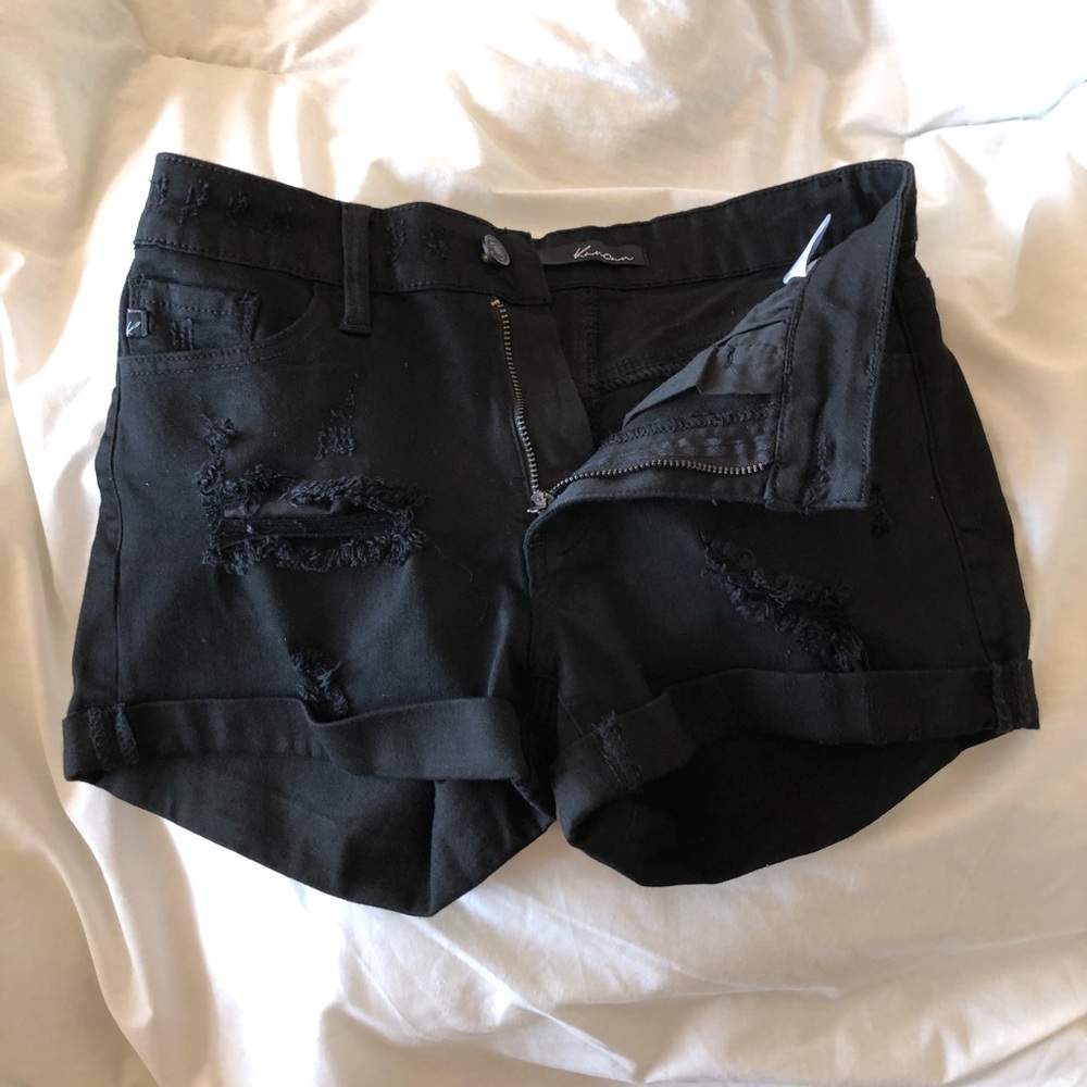 Black Ripped Shorts